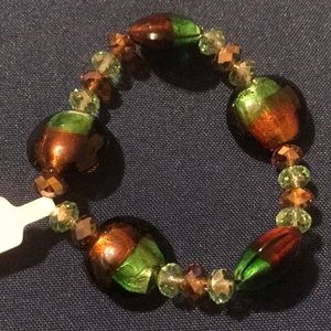 Murano glass and crystal bracelet